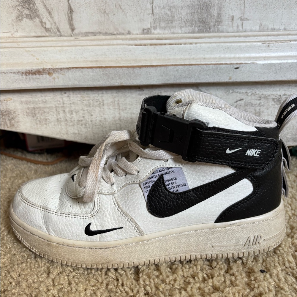 Nike Black and White High-Top Sneakers